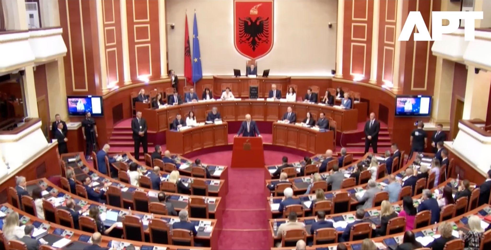 Diella in Albanian parliament