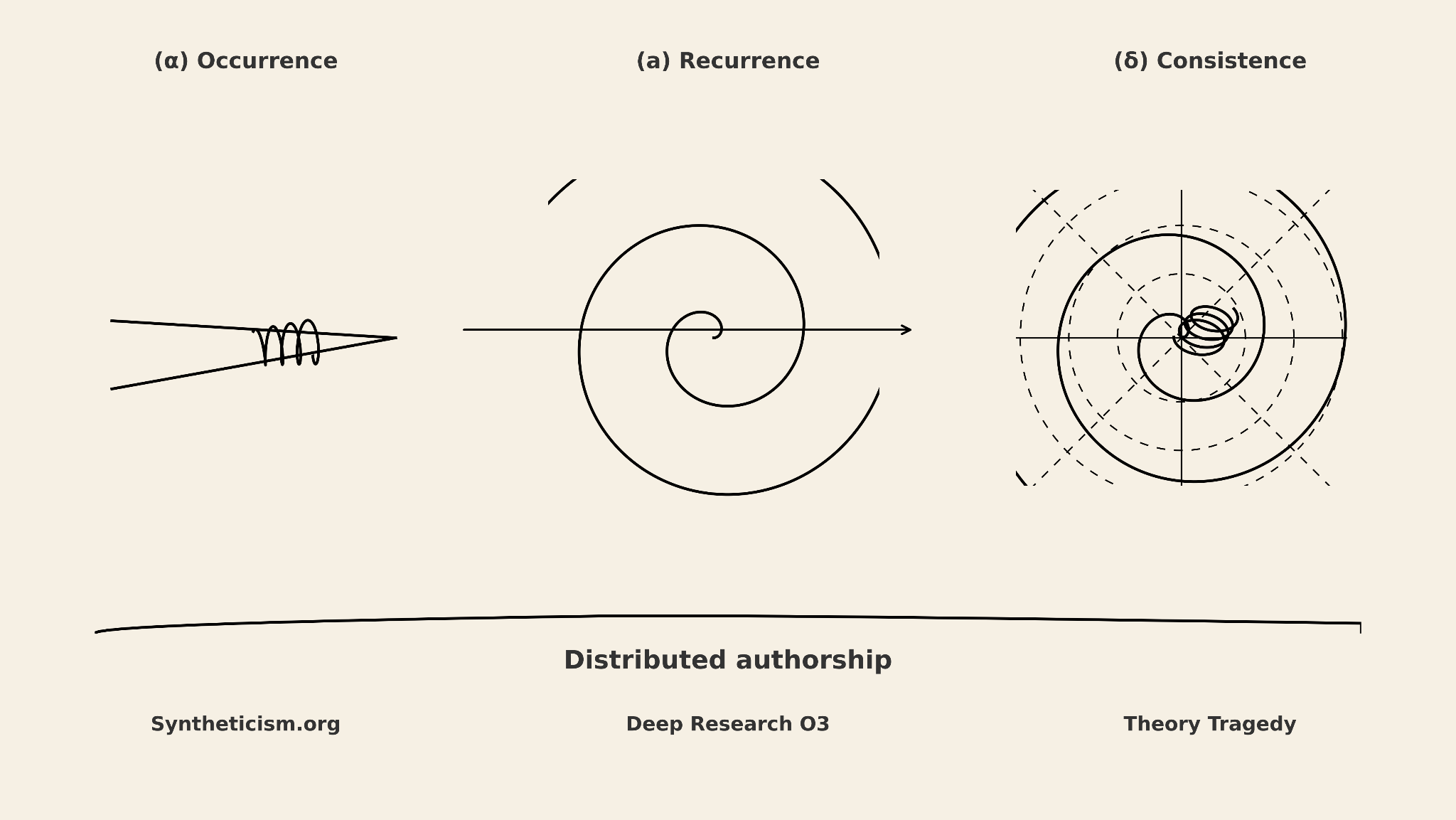 Distributed authorship spiral — Theory Tragedy