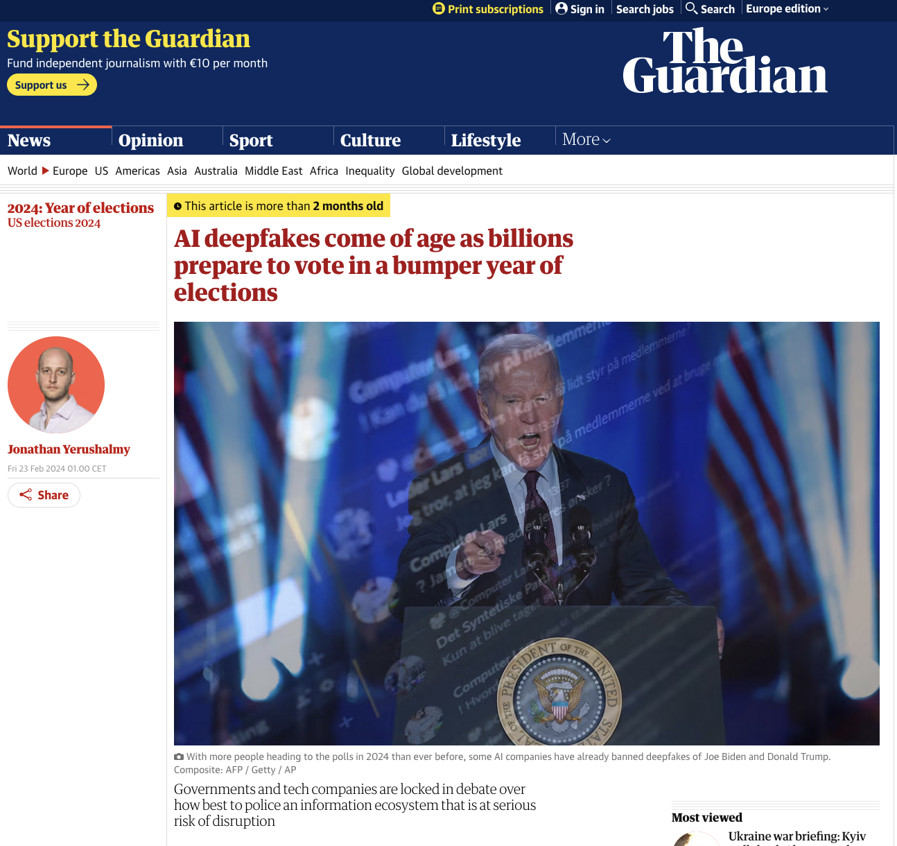 Guardian AI deepfakes Biden